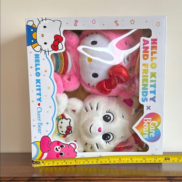 Hello Kitty and Cheer Bear Plush Set - Pink and White - Picture 4 of 5
